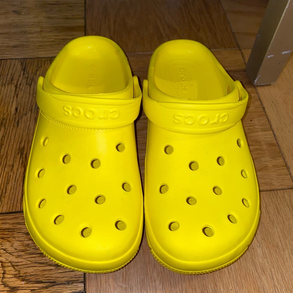 Yellow Crocs size 11